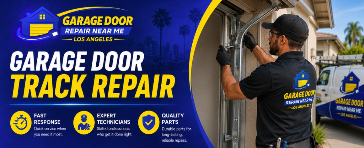 Garage door track repair